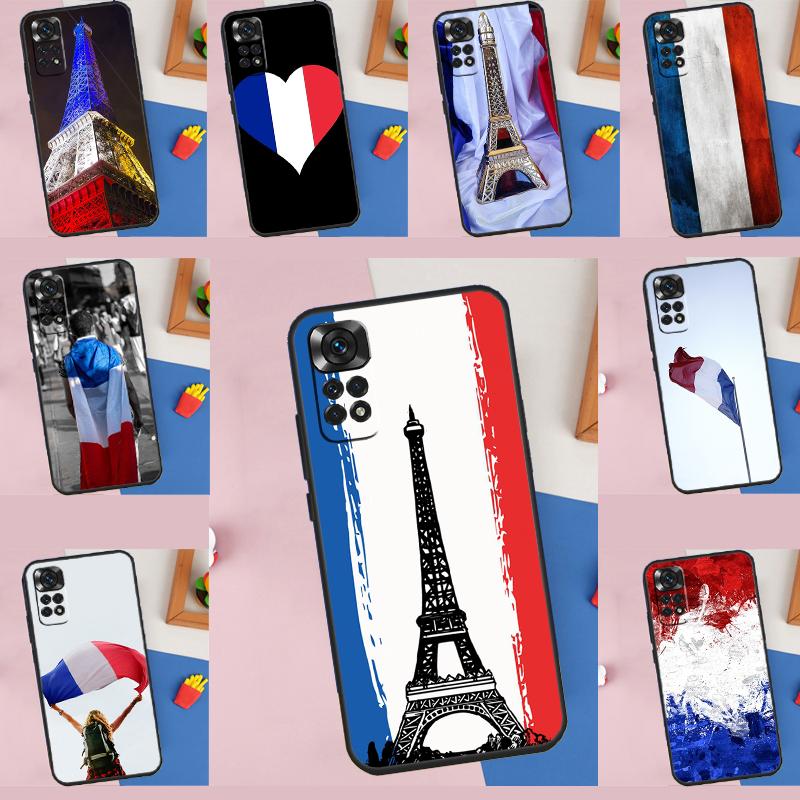 Чехол Funda с флагом Франции для Xiaomi Redmi Note 13 14 Pro 9 10 11 12 Pro 10S 11S 12S Redmi 13C 10C 12C 14C