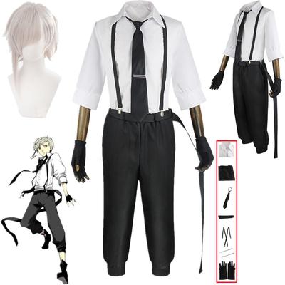 Аниме Bungo Stray Dogs Atsushi Nakajima костюмы для косплея, рубашки, брюки, комплект, униформа, одежда для Хэллоуина и Рождества