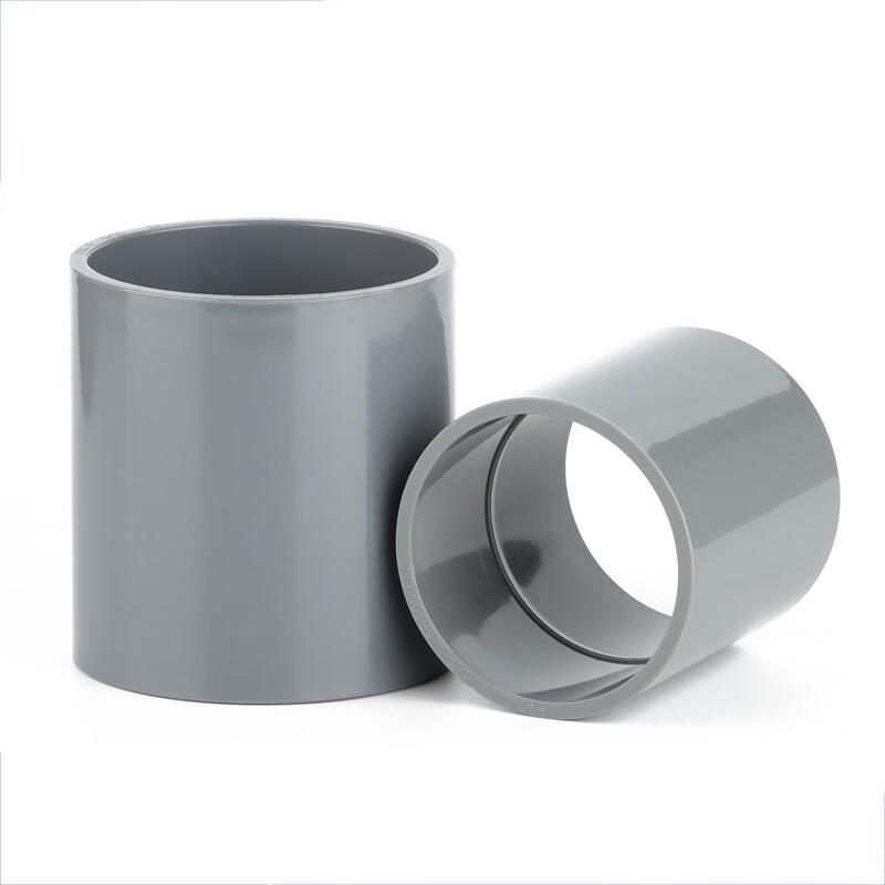 HYDY PVC Straight Pipe Connector for Water Supply, 25mm OD, 50-pack