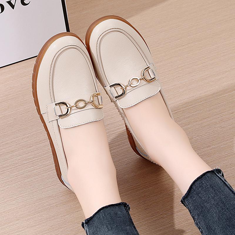 Женские белые туфли на плоской подошве, мокасины для вождения, повседневные черные туфли для ходьбы в стиле минимализма, туфли без застежек для мам, большой размер