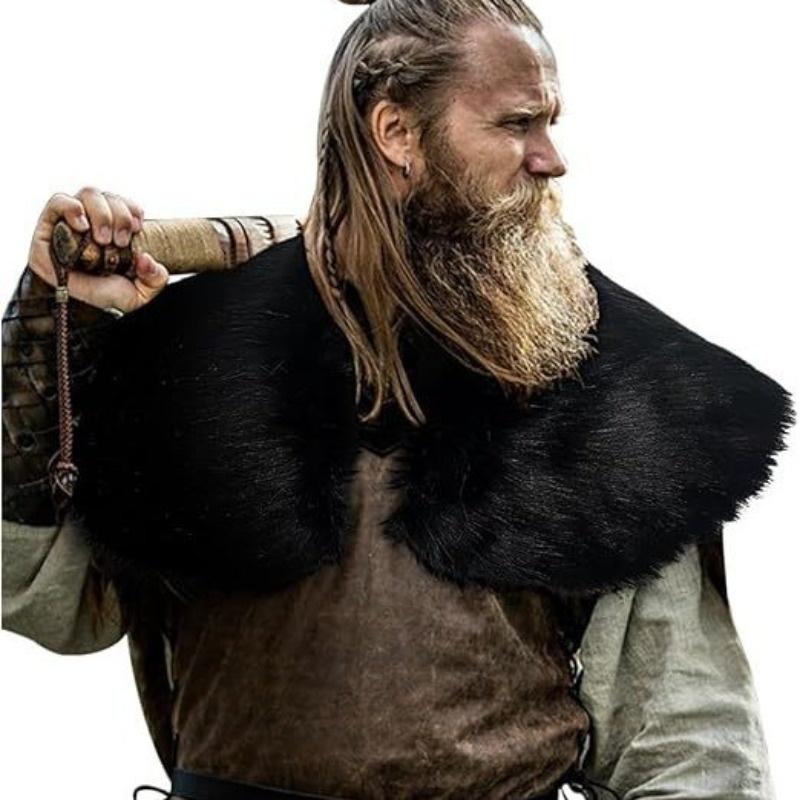 Викингский Средневековый Меховой Шарф Накидка Наплечный Аксессуар для Костюмов Ренессанса Косплея