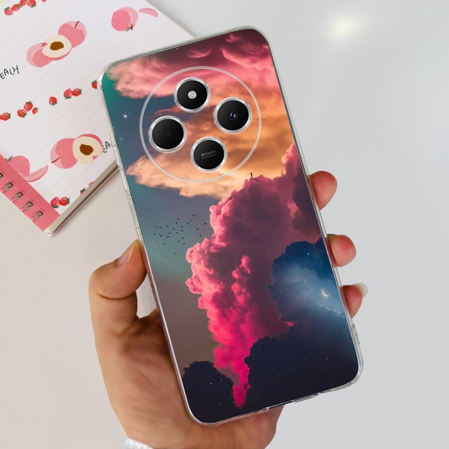 Чехол для Xiaomi Redmi 14C Poco C75 Милый Кот Мультяшная Обложка Мягкий Силиконовый Чехол для Телефона Для Xiaomi Poco C75 Redmi 14C 14R Fundas Capa