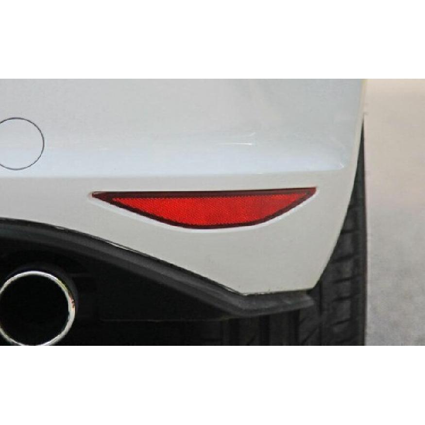 For VW Golf MK7/7.5 2014-2019 ABS Black Front Fog Light Eyelid Molding Trim 2PCS