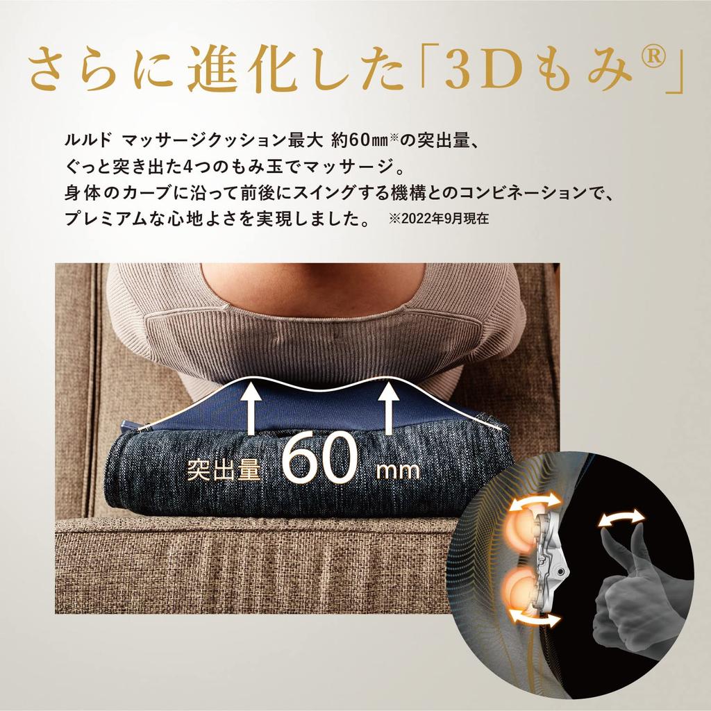 Массажная подушка ATEX Lourdes для шеи, талии, плеч, спины, премиум-массажная подушка 3D-массаж, темно-синяя AX-HCL320nv