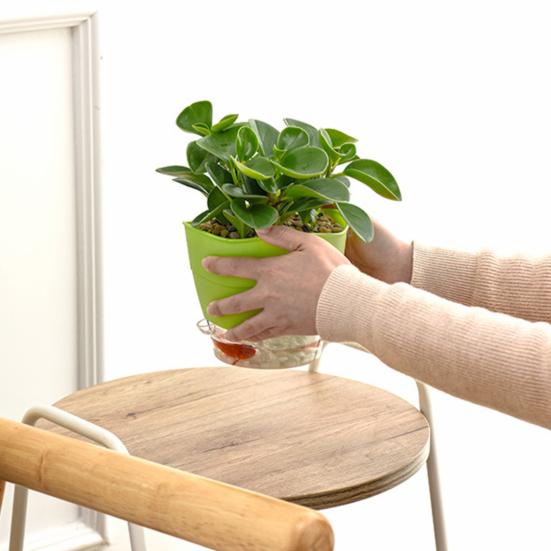 Цветочный горшок Многоцелевой самополивающийся полипропиленовый перегородочный слой Съемный горшок для сада