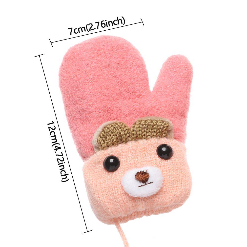 New Hot Elastic Boys Girls Cute Cartoon Kids Gloves Knitted Mittens Thick Warm