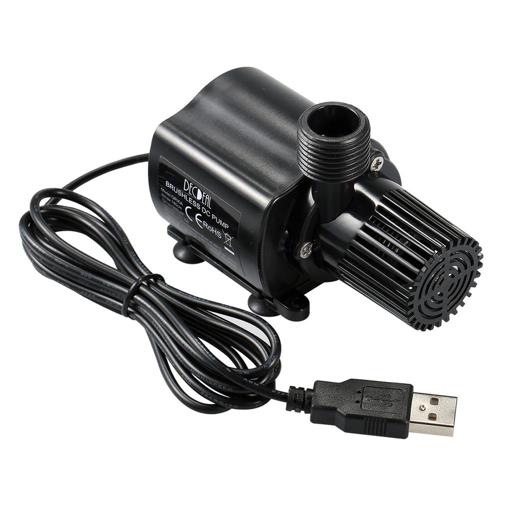 DECDEAL USB Brushless Water Pump with Strainer Ultra quiet DC12V Micro Brushless Water Oil Pump Waterproof Submersible