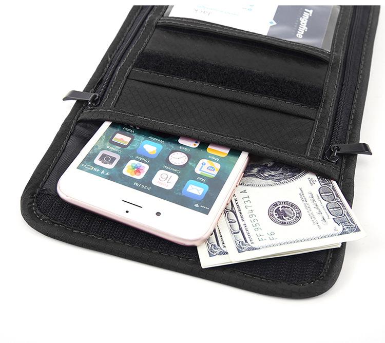 Tianxiu RFID Passport & ID Neck Pouch - Waterproof Nylon Holder
