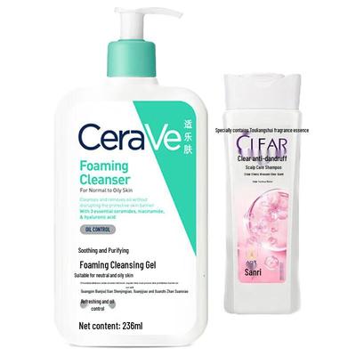 Успокаивающее очищающее средство и набор шампуня Clear Sakura