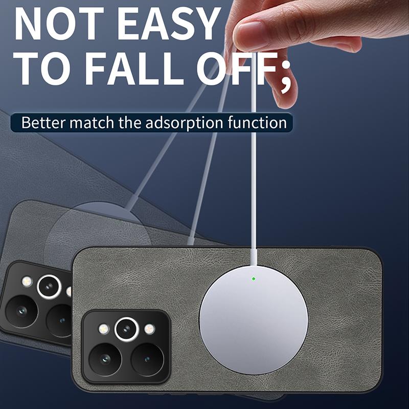 Чехол для Realme 15 5G Роскошный из овчины Магнитный Magsafe Беспроводная зарядка Матовый чехол для Realme 15pro Противоударный Защитный бампер
