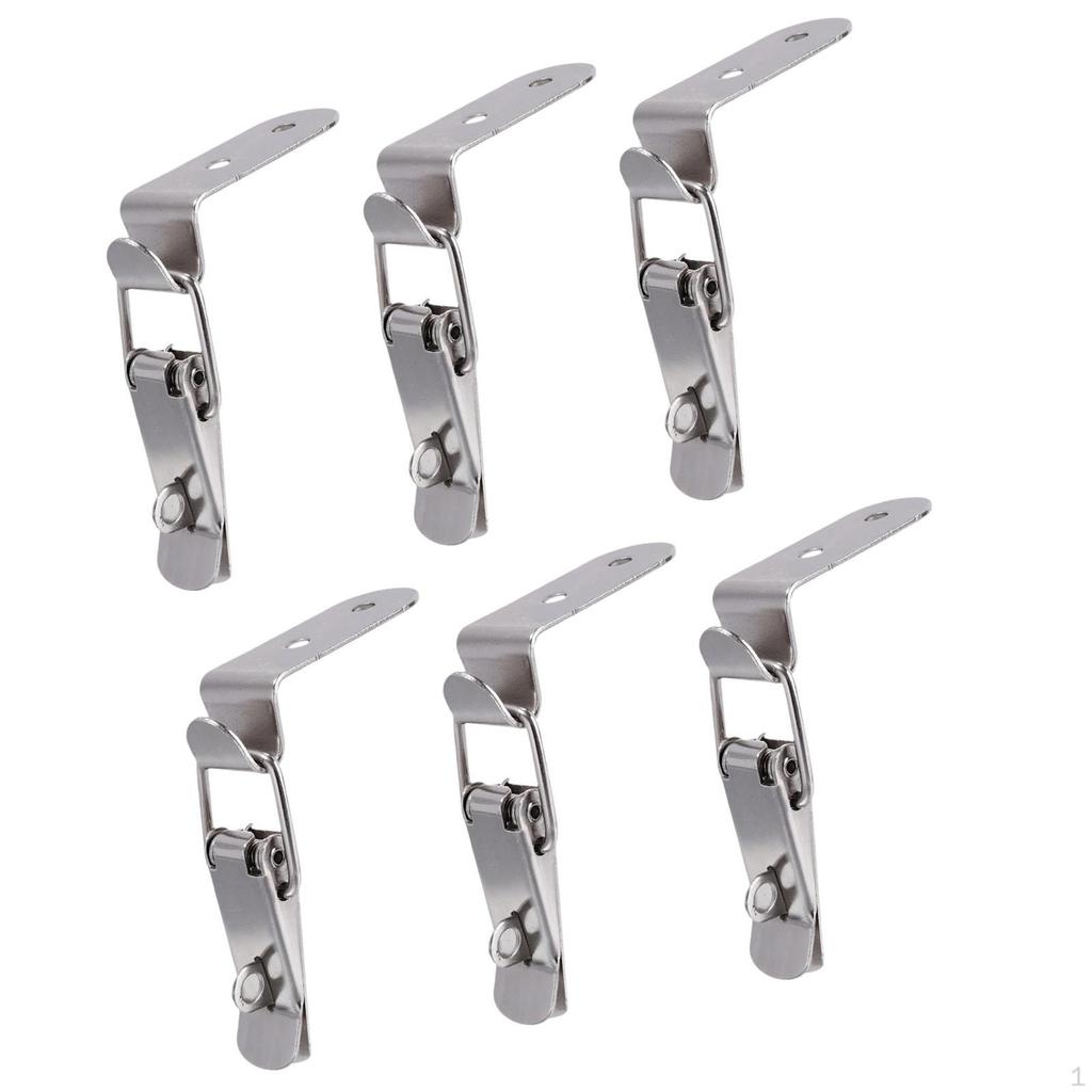 6 шт. 90-градусный крюк-запорный болт, прямоугольная дверная защелка, защелки, зажим для коробки