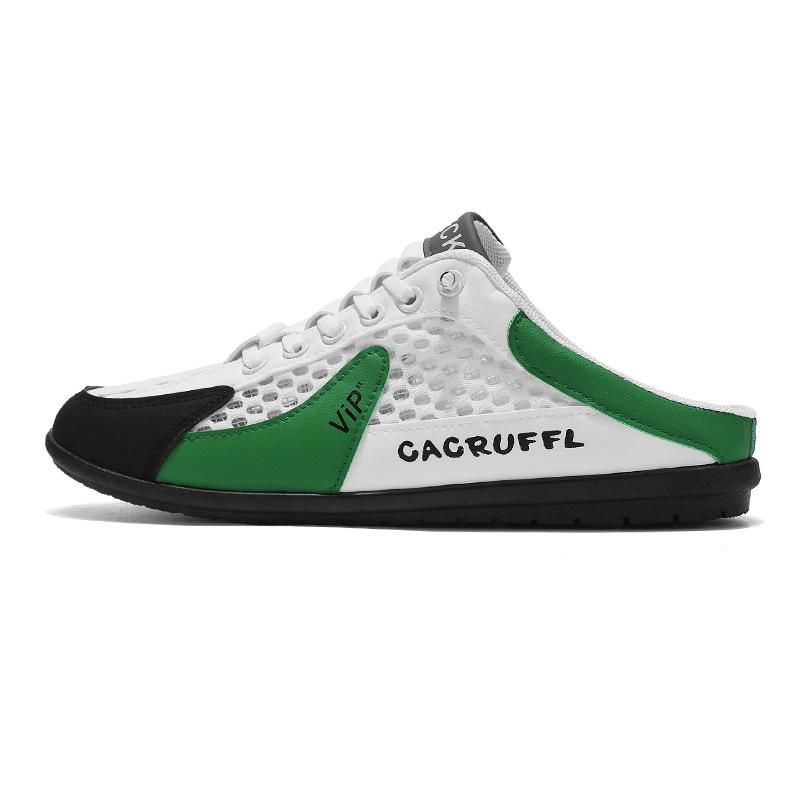 Дышащие пещерные туфли Мужские шлепанцы Баотоу Сетчатая обувь Повседневные полушлепанцы Мужская обувь Удобная Модная Минималистичная Мужская Универсальная Повседневная Обувь