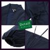 Edoten Cotton Dungaree Made in Navy Size L Samue, Far-Infrared Padded, Heat-Storing, Fabric, Japan, Blue,