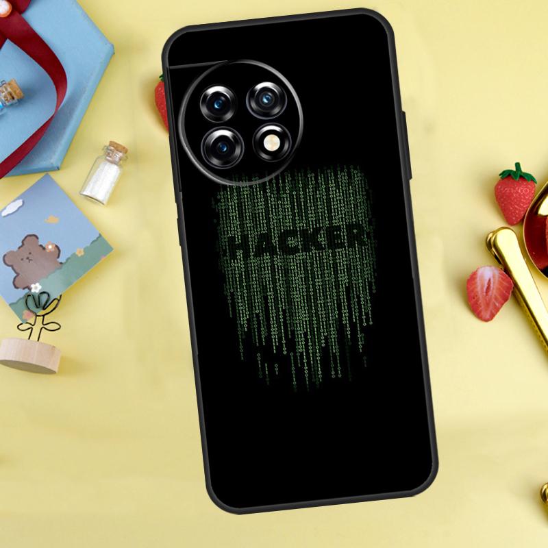 Хакерская Бинарная Матрица Дождь Для OnePlus Nord 2 2T CE 3 Lite N10 N20 N100 Ace 8 Pro 9 Pro 10 Pro 8T 9R 10T 10R 11 Чехол