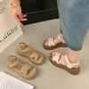 French Sandals Female Summer 2025 New Fairy Style Casual Thick-soled Outer Wear Versatile Soft-soled Velcro Beach Shoes