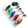 Frog Lure Set with Double Flashing Blades and Reinforced Hooks for Bass Fishing in Freshwater and Saltwater