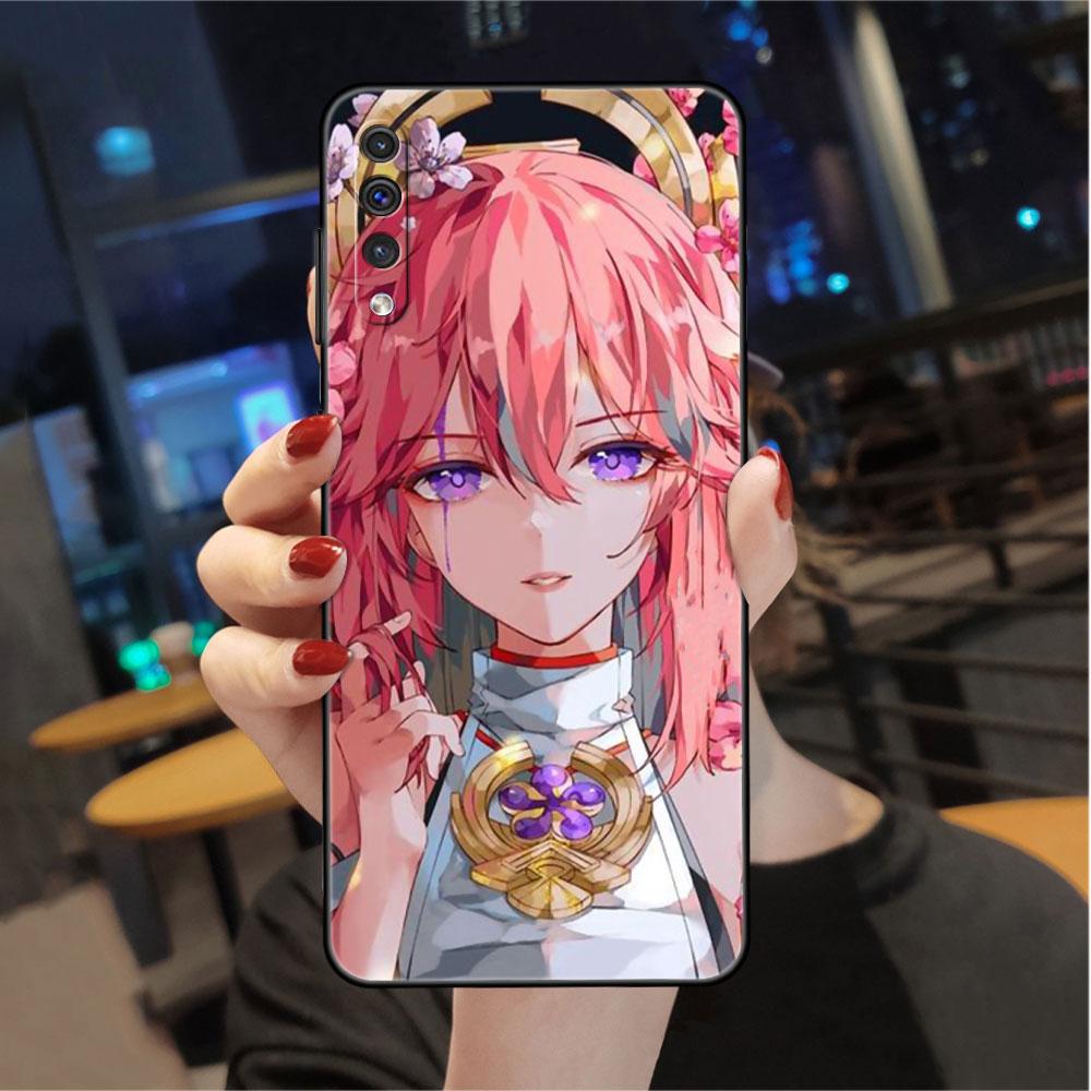 Чехол для Samsung Galaxy A50 A70 A30 A20s A20e A10 A40 A10s A10e M52 M51 M31 M30s M21, черный чехол для телефона Genshin Impact