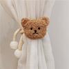2Pcs Ins Cartoon Bear Curtain 3D Bear Curtain Tieback Window Curtain Buckles  Curtain Decor