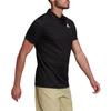 Adidas Сплошная цветная теннисная рубашка-поло, мужские топы, черные HC2716