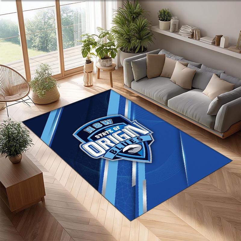 NSW Blues Crystal Velvet Carpet Soft Anti?Slip Floor Mat Comfortable Home Living Room Bedroom Decor Rug