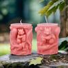 DIY Succulent Turtle Cylindrical Candle Silicone Mold Handmade Squirrel Relief Aromatherapy Gypsum Mold Desktop Decoration