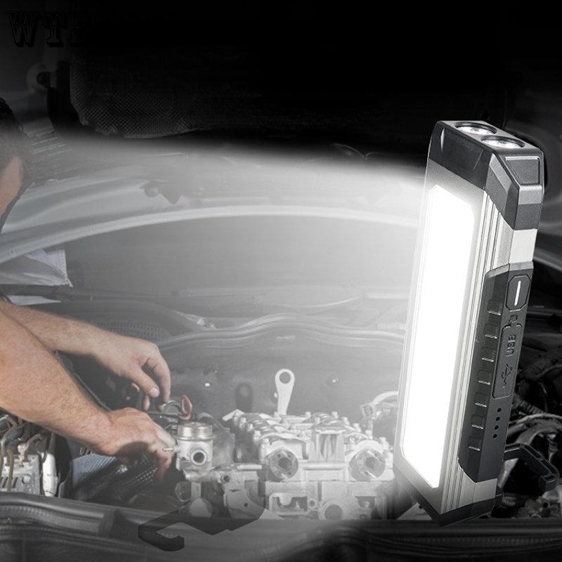 COB Рабочий Свет Технический Фонарик Магнит Светодиодный Мощный Свет Лампа Супер Яркий Технический Зарядка Автомобиля Ручная Лампа
