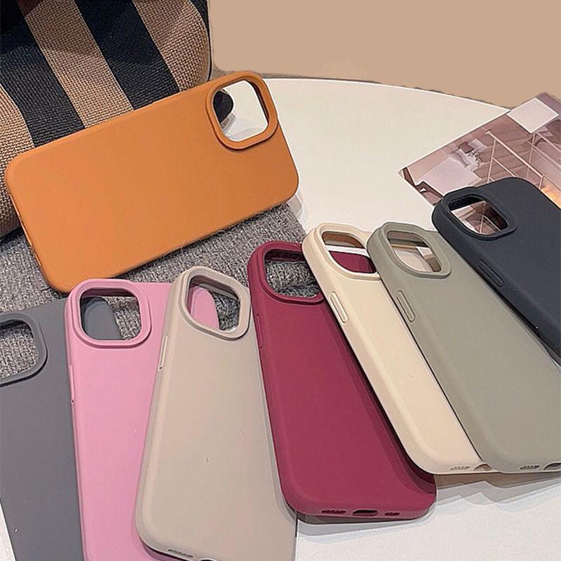 Стильный чехол Apple 16 Pro Max из жидкого силикона для iPhone 15pro max, полное покрытие объектива iPhone 14, противоскользящий чехол для iPhone 13, однотонный, устойчивый к грязи защитный чехол