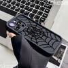 Мягкий противоударный чехол из ТПУ с рисунком «Черная паутина» для iPhone 16 15 14 Pro Max 13 12 11 XR X XS 7 8 16 Plus.