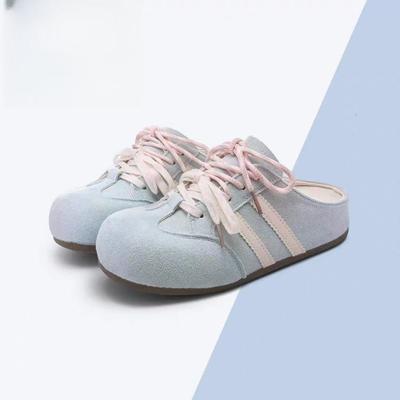 Новый стиль повседневной ретро-обуви, на тонкой подошве, универсальный для спорта, с круглым носком, на плоской подошве и удобный