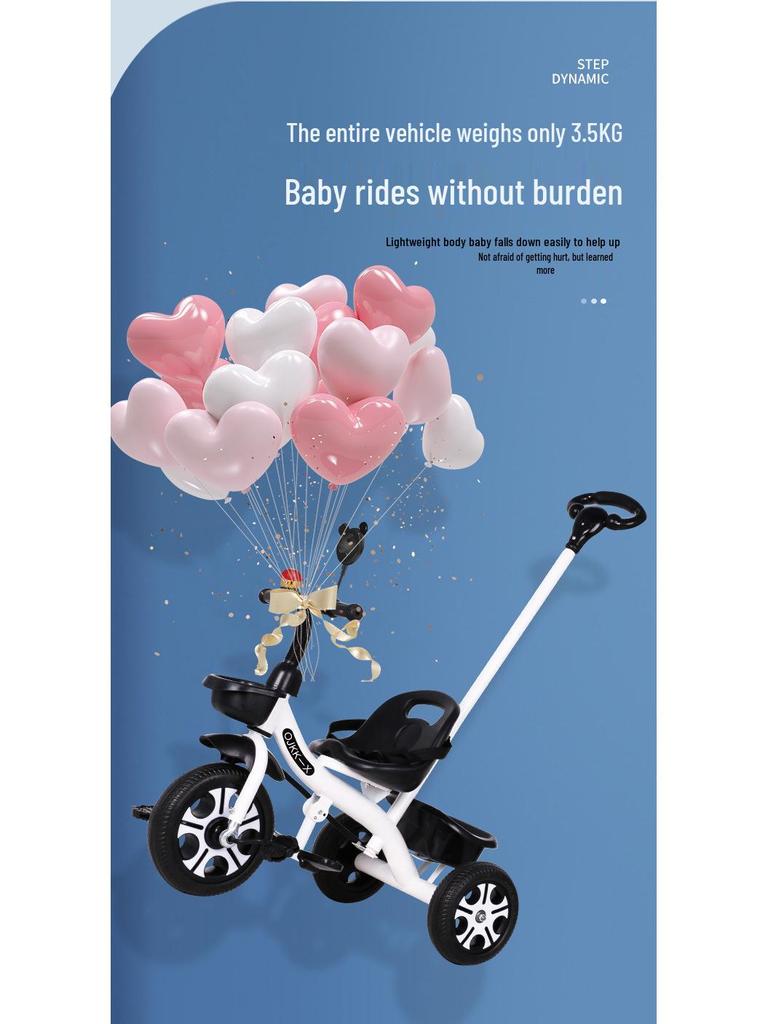 Large Size Tricycle for Kids 1-6 Years - Convertible Baby Stroller & Pedal Bicycle for Kindergarten