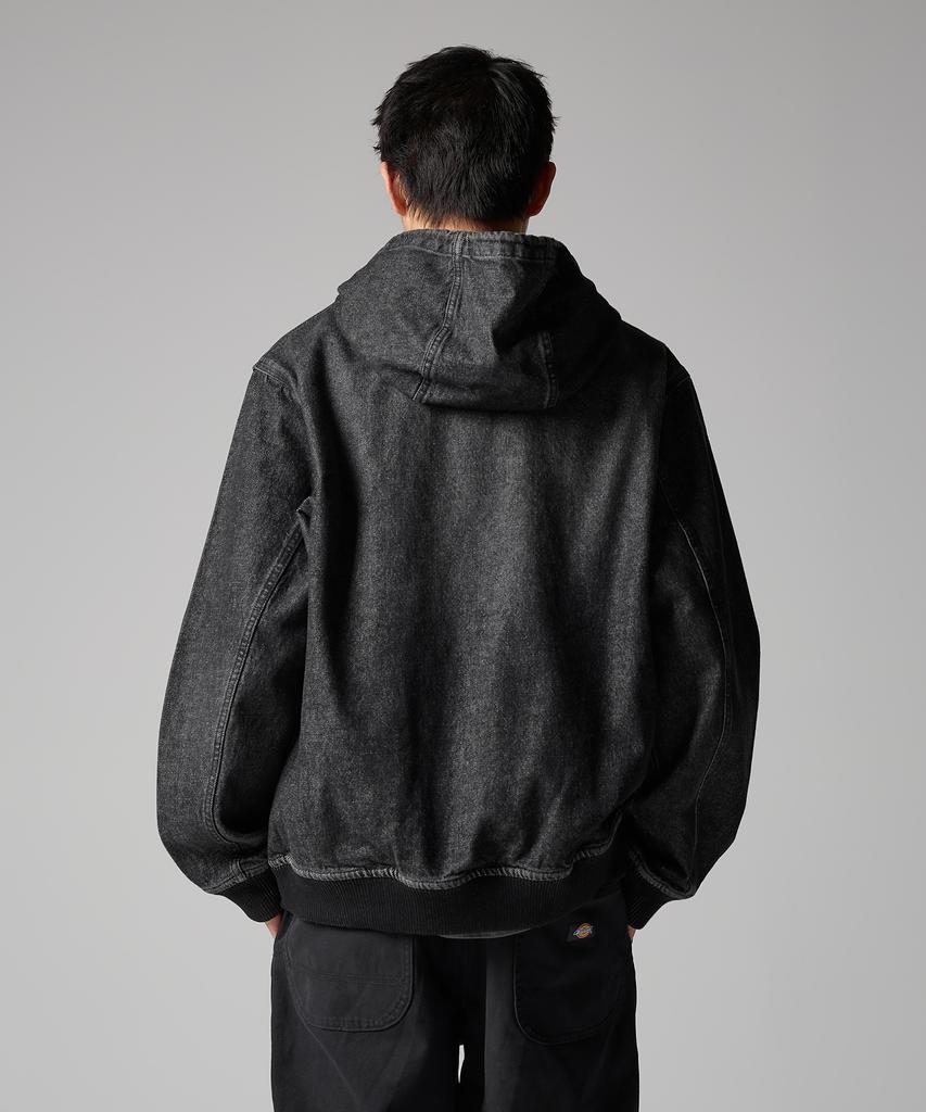 Dickies Джинсовая толстовка на молнии с логотипом-волной, черный деним
