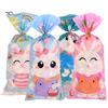 50Pcs Easter Bunny Candy Bags Large Capacity Cartoon Pattern Cute Cookie Candy Wrapping Bag Party Gift Bags