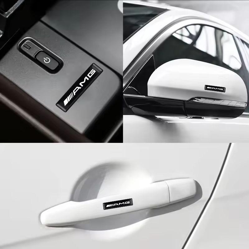 AABCW1 3D Epoxy Car Interior Logo Exterior Decoration Sticker For Mercedes Benz AMG Smart Fortwo 451 450 453 EQ Forfour Coupe Cabrio 4