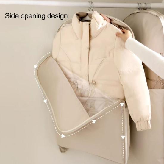 Пылезащитный чехол для одежды с прозрачным окошком, застежка-молния, большая вместимость, экономия места