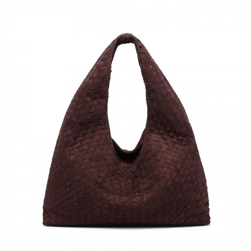 Suede Weave Tote Bag Women Oversized Soft Leather Shoulder With Magnet Daily Commute Casual Use