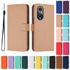 Honor50Pro Case For Honor 50 Pro Wallet Leather Flip Case honor50Pro Protective Pattern Card Slot Book Cover Solid Color Fundas