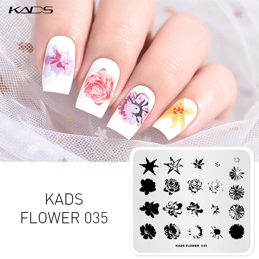 kads 53 Flower Series Nail Stamping Plates DIY Manicure Stamping Plate for Nail Art Template Nail Art Stamp Plates