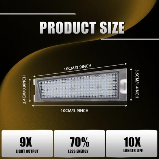 2X Rear LED License Plate Lights Lamps Kit For 2008-2010 Cadillac CTS CTS-V 4DR