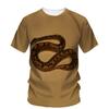 3D Print Scary Snake T Shirt Men Python Animal Graphic Tees Summer Street Women O-Neck Tops Loose Fashion Oversize T-Shirts
