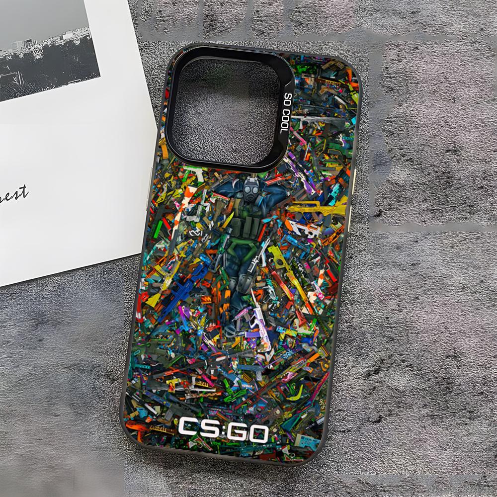 Game C-Counter-Strike CS2 Phone Case For IPhone17 Air 16 15 14 Plus 13 12 11 Pro 7 8 XS Max XR Silver Black Bumper Case
