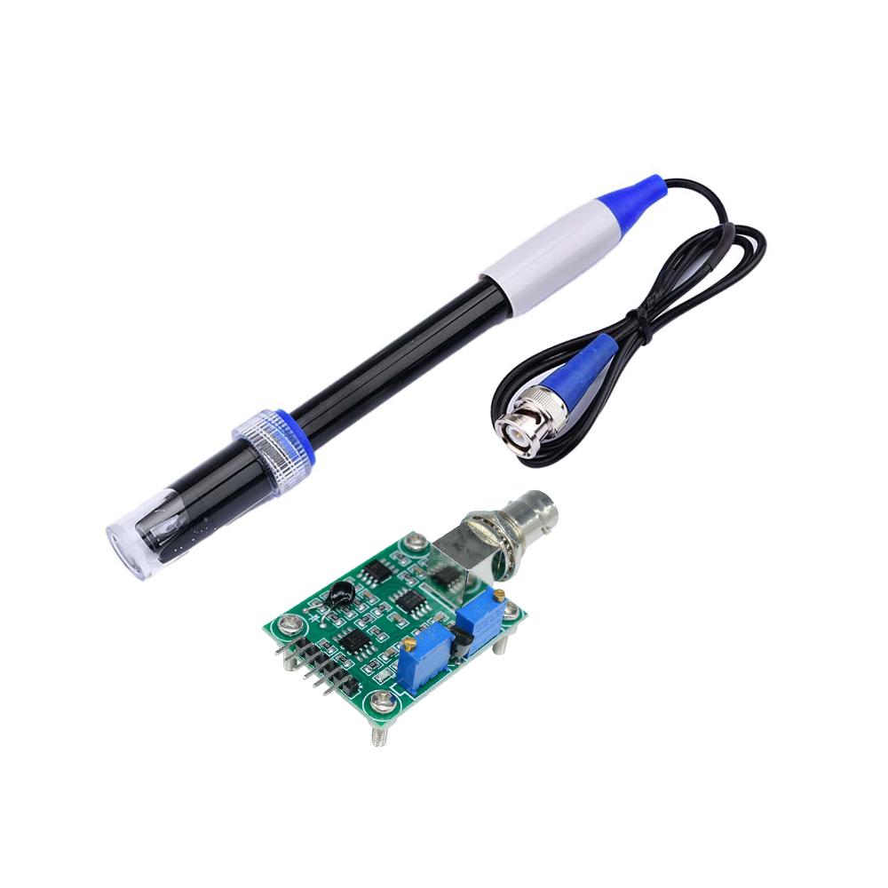 Liquid PH 0-14 Value Detection Regulator Sensor Module Monitoring Control Meter Tester BNC PH Electrode Probe For Arduino