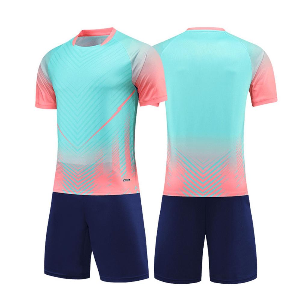 Спортивный костюм для взрослых и детей, шорты с короткими рукавами, спортивный тренировочный костюм