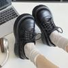 Модные женские туфли дерби в британском стиле, туфли-оксфорды на платформе в стиле ретро с круглым носком, черные туфли в стиле Лолиты, женские туфли в стиле преппи в форме JK