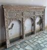 Floral Carved Wooden Jharokha Frame: Indian Heritage Wall Decor