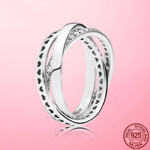 Кольца из стерлингового серебра 925 пробы Женские модные кольца