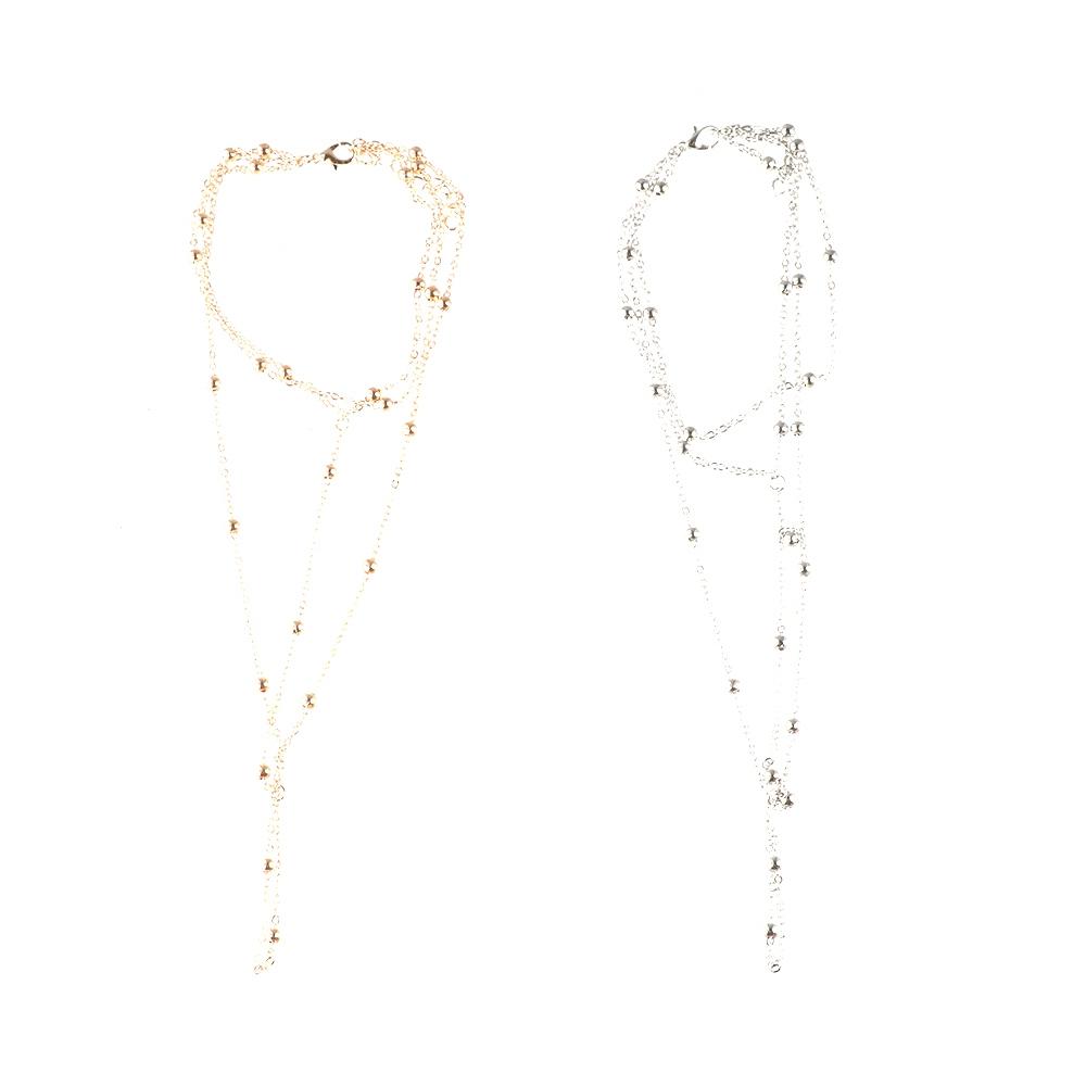 Vintage Court Style Anklet Bracelet Beads Foot Jewelry Sexy Mesh Tassel Toe Anklet  Girls