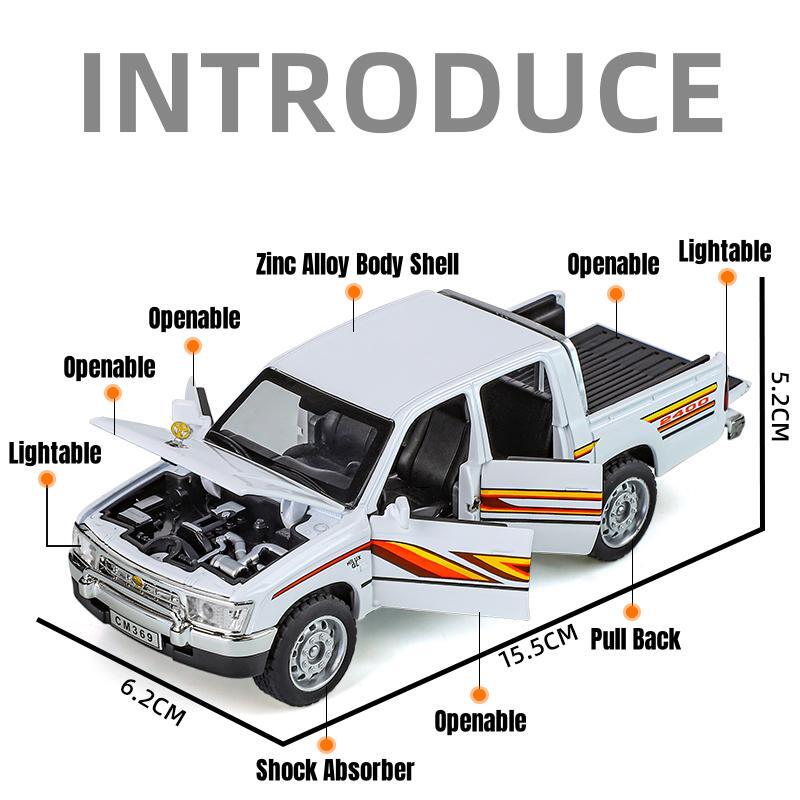 1/32 масштаб TOYOTA Hilux пикап игрушечная модель автомобиля литой сплав транспортное средство миниатюрный инерционный звук и свет коллекция подарок детям
