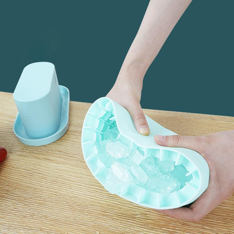 Большая форма для льда в форме стакана, силиконовая форма для заморозки кубиков льда, цилиндрическая решетка для льда, коробка для хранения, креативный лоток для кубиков льда, летняя барная утварь