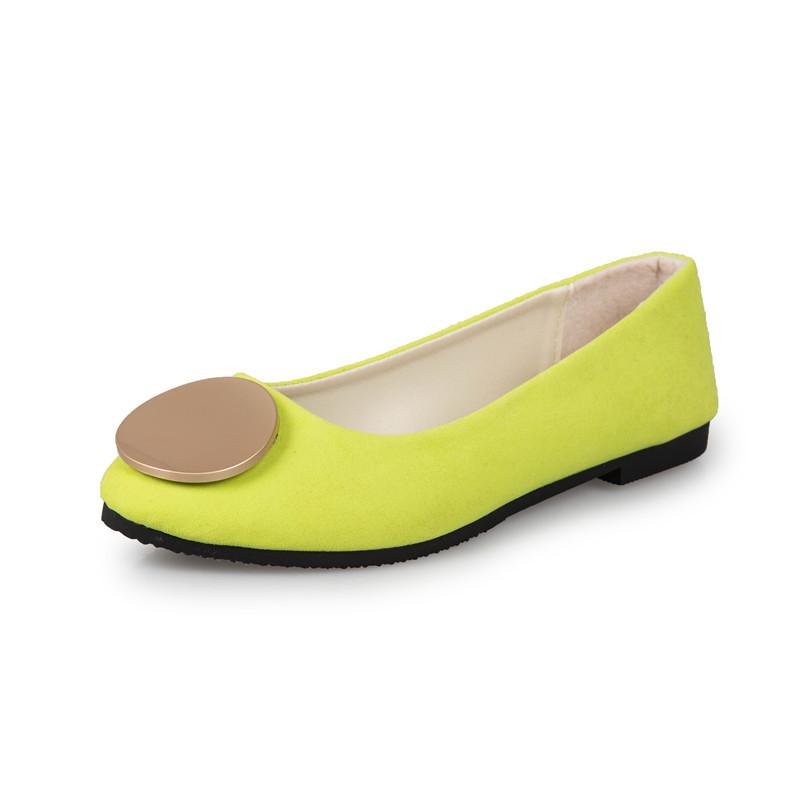 Женские однотонные удобные повседневные туфли без шнуровки большого размера на плоской мелкой подошве для девочек