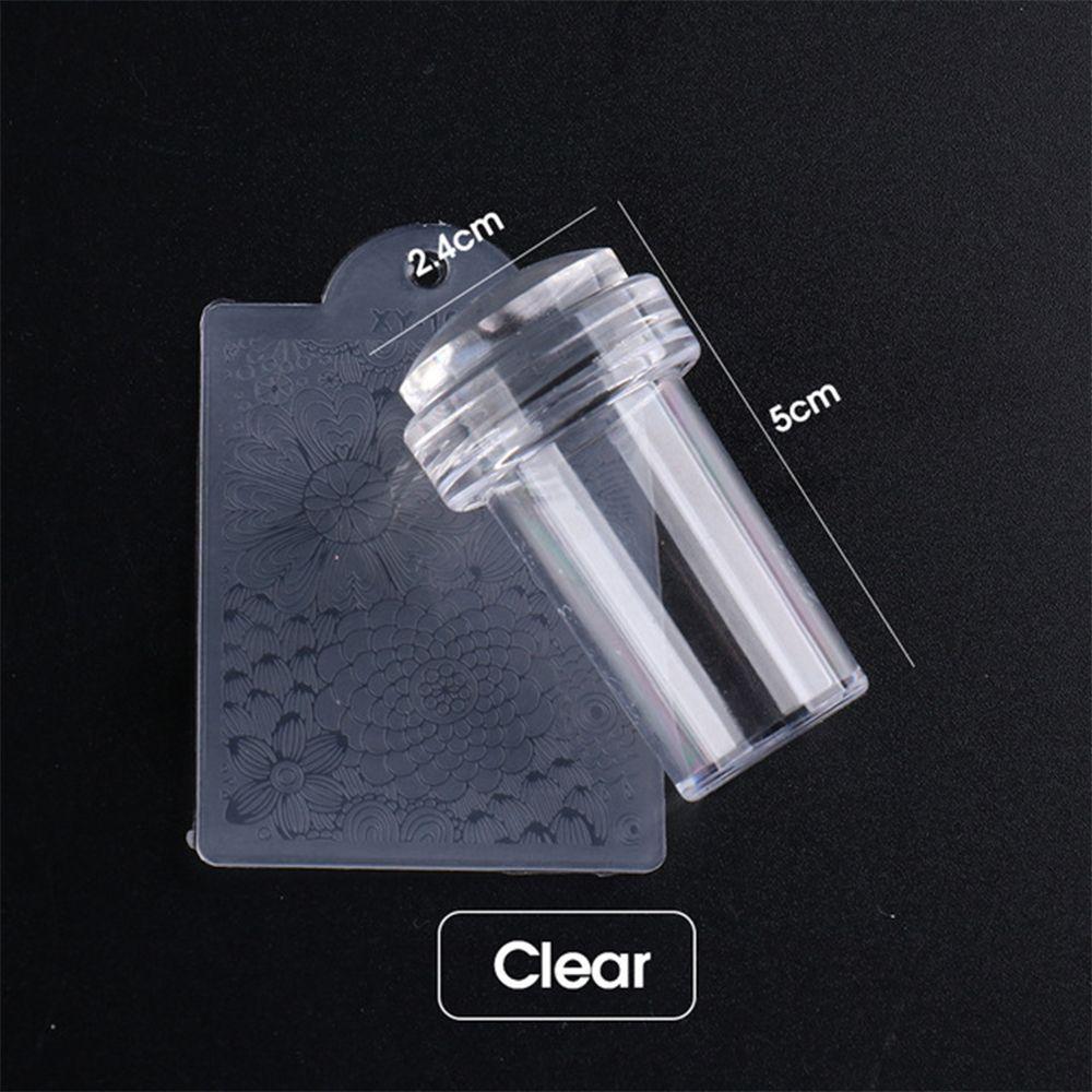 Silicone Stamping Mold DIY Nail Design Silicone Nail Stamper Scraper Set Jelly Transparent